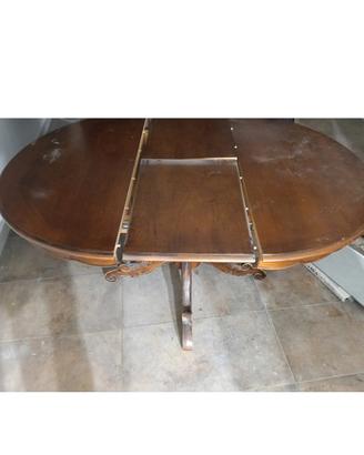 Tavolo Rotondo allungabile legno Vintage