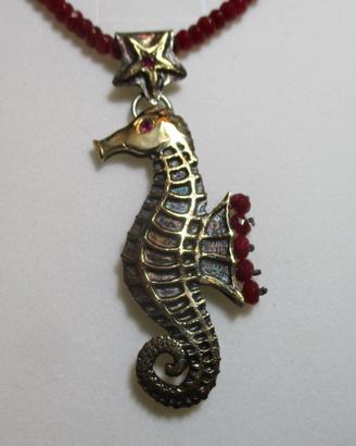 collana ippocampo in argento