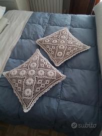 coppia di federe copricuscino x divano