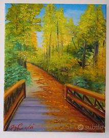 Quadro moderno olio su tela 28x35cm Nuovo