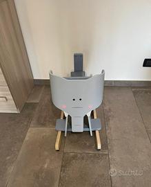 Elefantino a dondolo Janod in legno azzurro