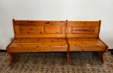 Cassapanca in legno con contenitore