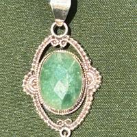 Ciondolo Smeraldo Colombiano & Garnet