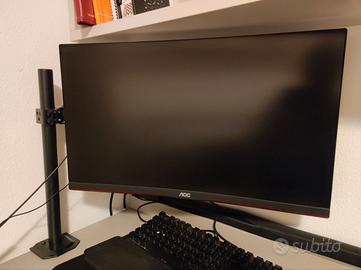 Monitor AOC gaming + braccio di supporto