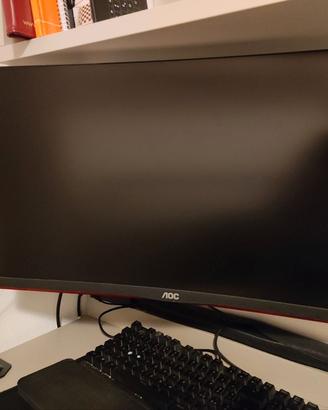 Monitor AOC gaming + braccio di supporto