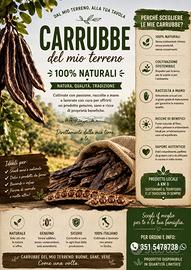 Carrubbe raccolte a mano