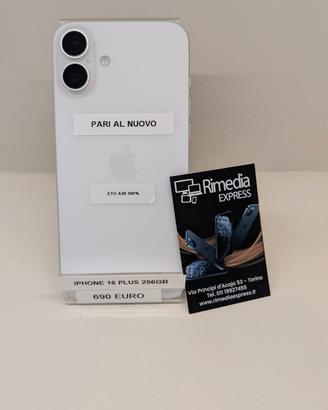 iPhone 16 Plus 256GB pari nuovo promo