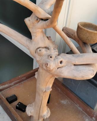 trespolo in legno pappagalli 