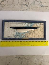 QUADRO NAVE ''HM Bark Endeavour'' CON CARTINA