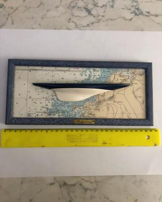 QUADRO NAVE ''HM Bark Endeavour'' CON CARTINA