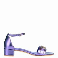 Sandali in pelle, tacco, viola, Ferragamo, n.37