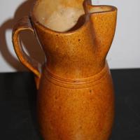 Brocca artigianale ceramica smaltata Italia 1960