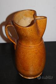 Brocca artigianale ceramica smaltata Italia 1960