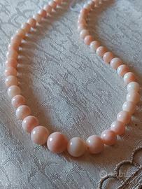 Filo in corallo rosa naturale