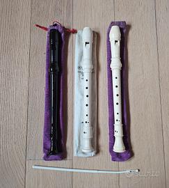 Lotto flauto dolce scuola Yamaha e Aulos 