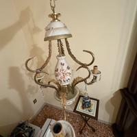 Lampadario in ceramica con 3 luci