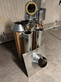Set tubi inox canna fumaria coibentati 130/180 mm