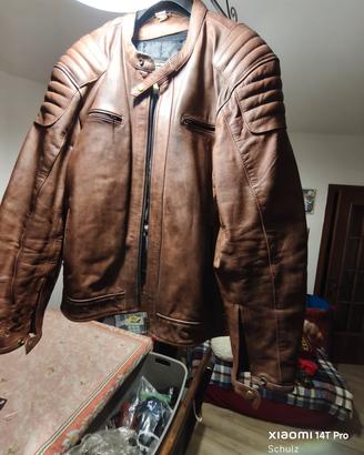 Giacca pelle moto 4xl