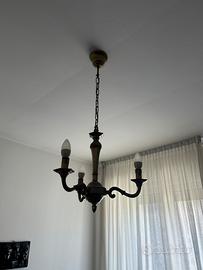 Lampadario in ottone