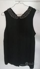 Blusa senza maniche nera