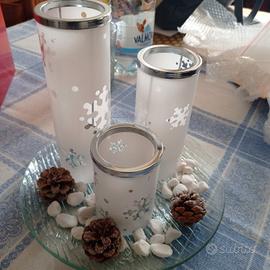 Centrotavola decorativo con porta candele 