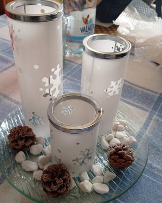 Centrotavola decorativo con porta candele 