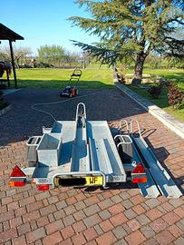 Carrello porta moto Cresci 3 posti autofrenante