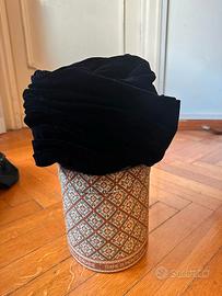 Cappello vintage anni 50 velluto nero violastro st