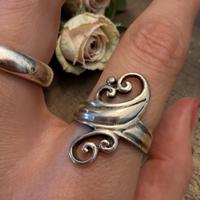 Anello argento 925 a volute liberty