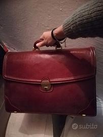 Borsa 24 ore in pelle marrone