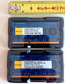 Ram notebook 4 GB DDR3 PC3 10600S Elixir 2GB+2GB