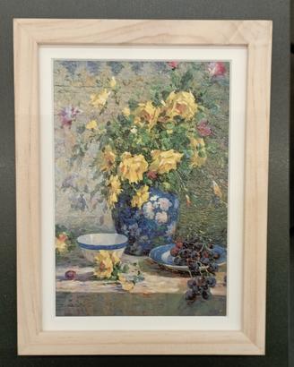 Stampe vertical: Fiori in ACR pas+cornice 13x18 