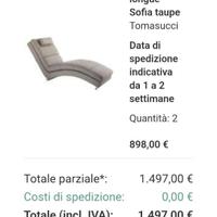 chaise longue Sofia taupe