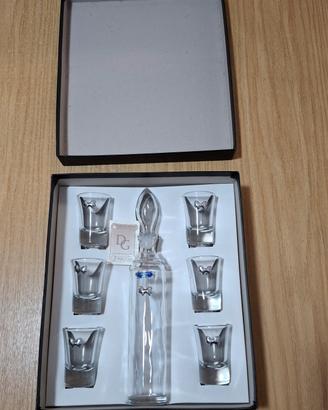 Set liquore cristallo e argento (Nuovo)