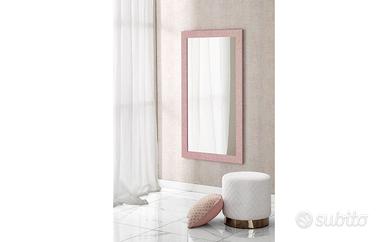 Specchiera rettangolare glitter rosa
