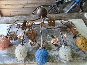 lampadario in stile artigianato toscano in ferro