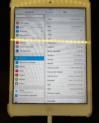 iPad Mini WIFI+CELLULAR 16GB WHITE 1TH GEN