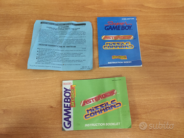 Manuale Asteroids Missile e Command - GameBoy