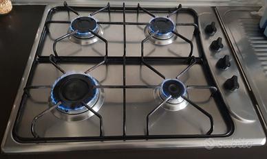 Piano cottura a gas acciaio inox