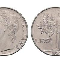 100 lire  del 55 rare