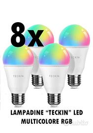 8x Lampadine Alexa 'Teckin' LED multicolore RGBCW