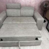 Divano relax due posti colore grigio cenere
