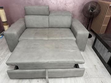 Divano relax due posti colore grigio cenere