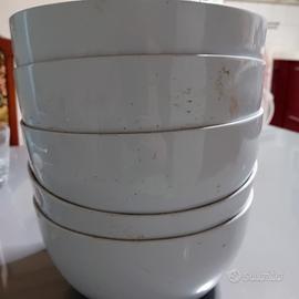 5 vasi per piante in plastica grigio chiaro 