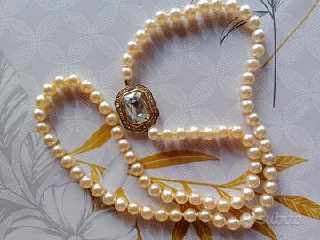 Collana perle bigiotteria 
