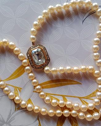 Collana perle bigiotteria 