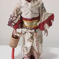 Bambola ceramica Biscuit giapponese Vintage