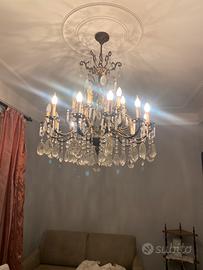 Lampadario cristallo vintage
