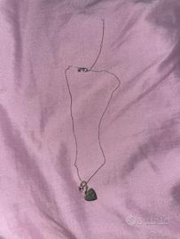 Collana Pandora con Cuore di Cristallo / Inciso