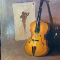 Olio su tela “ il violino”1978